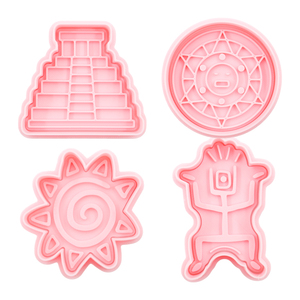 Serie <span class=keywords><strong>Maya</strong></span>, molde para galletas, animación solar <span class=keywords><strong>3D</strong></span>, cortador de galletas de arcilla impreso, rueda de plástico DIY para hacer galletas - Product Image 1