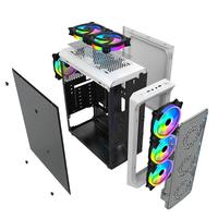 OEM Mid Towers Atx Pc Case Verre trempé Desktop Gaming Pc Case vide Support RGB Fan