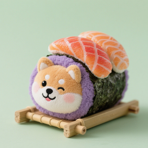 ชิบะอินุตุ๊กตาซูชิตุ๊กตาปลาแซลมอนของเล่นตุ๊กตาผ้ากำมะหยี่ผ่อนคลายเพื่อความสนุกสนาน - Product Image 2