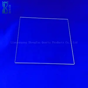 High transmittance fused silica transparent UV quartz glass plate for lamp