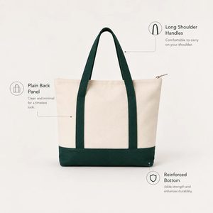 Durable Cotton <b>Canvas</b> <b>Tote</b> Handbag Custom Stripe Print Reusable Large Capacity Beach Shopping Bags High Quality Eco Friendly - Product Image 5