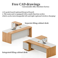 Bureau de direction moderne modulaire extensible en forme de L avec panneau en bois, table d'ordinateur pour usage commercial