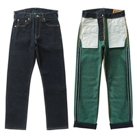 Jeans de Mezclilla Japonesa Cruda de 15.5 oz, Mezclilla Selvage Teñida en Verde para Hombre