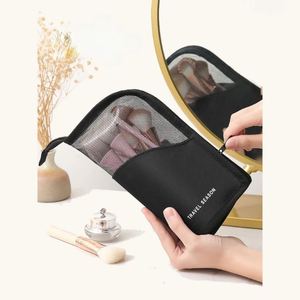 Stand Cosmetic Bag for Women Clear Zipper <b>Makeup</b> <b>Case</b> Travel Female <b>Makeup</b> Brush Holder Organizer Toiletry Bag Storage Bag - Product Image 4