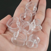 Vente en gros SHUIMEI Tunnel d'oreille en acrylique noir et blanc, en forme de cœur, creux, transparent, dilatateur corporel 4mm-25mm, unisexe, cadeau de fête