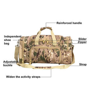 Sac de sport de camouflage tactique personnalisé pour hommes, sac de sport de plein air imperméable, de sport, de camping, sac de voyage numérique, style fermeture éclair en polyester - Product Image 4