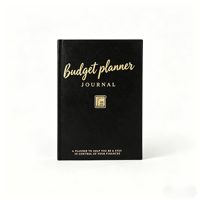 Custom Printing Budget Planner A5 Leather Hardcover Weekly/Monthly Family Personal Expense Income Budgeting Saving Notebook Gift