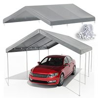 Cubierta de Repuesto para Cochera de 10x20 pies |   Lona Impermeable y Resistente con Protección UV50+ para Cubierta Superior de Carpa