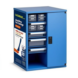 Fami Master Key Comfort C0-Eh=36x27 <b>Drawer</b> Cabinet 3 <b>Drawers</b> Blue Ral5012 <b>Tool</b> Storage - Product Image 2