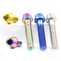 M1.6 M2 M3 M4 M5 M6 M8 M10 Iso4762 Gr2 Gr5 boulons en titane boulons à tête cylindrique à six pans creux Din912 vis boulons en titane