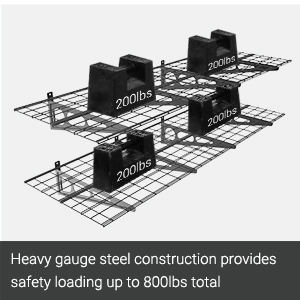 벽 선반 차고 수납 랙 벽걸이형 플로팅 선반 1x6피트 블랙 2팩 플로팅 선반 - Product Image 6