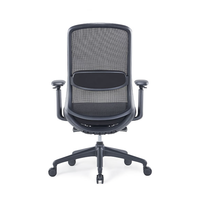Chaise de bureau ergonomique à dossier mi-haut réglable en maille avec accoudoirs 3D, chaise de direction pivotante moderne