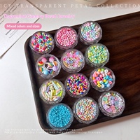 Perles de riz en résine tendance style Instagram, douces et polyvalentes, couleur bonbon, irisées, petites fleurs de dessin animé, DIY