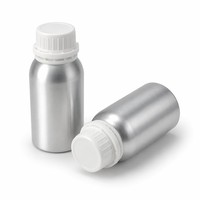 Flacon d'huile essentielle en aluminium poli de 100 ml, bouchon blanc, portable, anti-UV, double étanchéité, OEM B2B