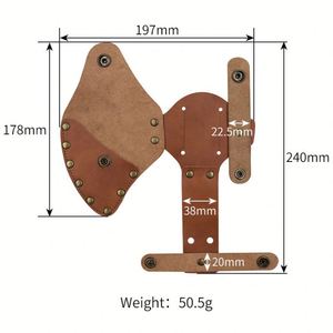 Étui de protection pour hache de camping en cuir véritable marron, gaufré, de haute qualité, promotionnel - Product Image 6