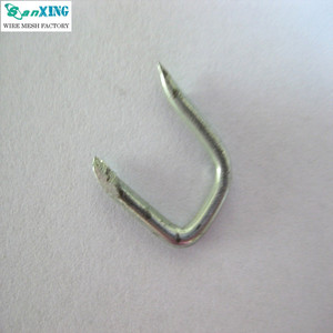 Clous en U galvanisés de 2,6 mm pour fixation de fil barbelé 1 pouce 25 kg/carton - Product Image 2