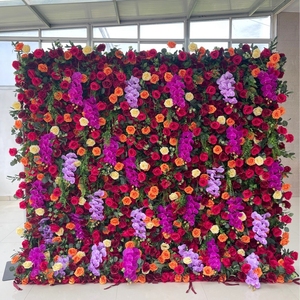 Bride to be Party Decoraciones Roll Up Flower Wall Backdrop 8x8 Flower Walls Purple 360 Photo Booth Background <span class=keywords><strong>para</strong></span> eventos - Product Image 5