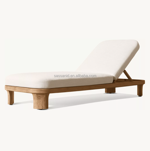 Sassanid Outdoor Teca Muebles Diseño escandinavo <span class=keywords><strong>Lagos</strong></span> Teca Ajustable Chaise - Product Image 1