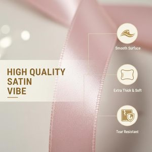 Muestra Gratuita de Cinta de Satén de Poliéster Personalizada con Impresión, Cinta de Satén de una Cara de 6 Pulgadas, Cinta de Satén de Doble Cara para Decoración del Hogar - Product Image 3