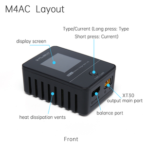 เครื่องชาร์จแบตเตอรี่อัจฉริยะ <span class=keywords><strong>iFlight</strong></span> M4 AC 30W 2.5A พร้อมหน้าจอแสดงผลแบบเต็มรูปแบบ 100-240V XT30 สำหรับโดรนแข่ง FPV แบตเตอรี่ LiPo ขายส่ง - Product Image 4