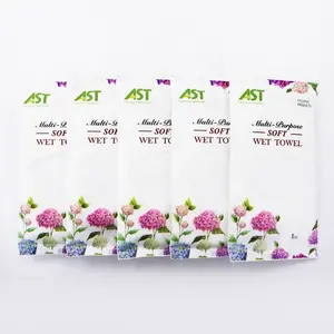 OEM Private label Individual wrapped face hand cleaning wet wipes for restaurant hotel shop