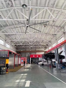 AMCLING 12 pies 7,3 m 750W 220V 6 aspas techo eléctrico negro ventilación Industrial imán permanente hvls ventilador - Product Image 4