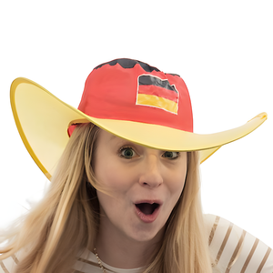 قبعة رعاة البقر قابلة للطي مع حقيبة بسعر المصنع، عرض ترويجي للجنسين، شعار مخصص، متوفرة باللون الوردي والأرجواني والأسود والأصفر والأخضر والأحمر والأبيض، مناسبة للأعمال والحفلات - Product Image 4