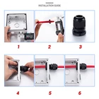 Prensaestopas Impermeable M8 M12 M16 M20 M25 M32 M40 de Plástico Negro con Junta Sellada de Nylon IP68, Conector de Nylon Blanco/Negro para Fijación de Cables - Product Image 4