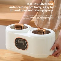 Autocuiseur électrique multifonctionnel double cuve avec fonction hot pot Yuanyang, préréglages intelligents et maintien au chaud