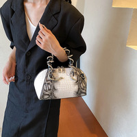 Mode rétro pierre sacs à bandoulière pour femmes polyvalent serpent bricolage dames sac à main en cuir Pu Y2k Cool filles chaudes bandoulière coquille sac