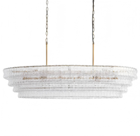 Lustre suspendu de luxe en verre fumé style Murano, à plusieurs niveaux, idéal pour salle à manger et usage commercial – Meilleures ventes