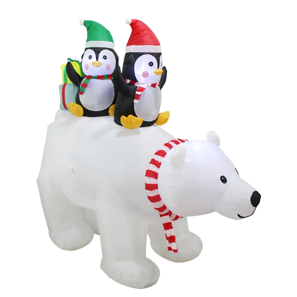 Super September Spot low price LED Light Outdoor Garden large ornaments Christmas Inflatable Polar Bear decoration