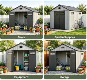 Abri <span class=keywords><strong>de</strong></span> <span class=keywords><strong>jardin</strong></span> en plastique grande capacité, étanche et verrouillable, <span class=keywords><strong>pour</strong></span> ranger les outils <span class=keywords><strong>de</strong></span> jardinage et la <span class=keywords><strong>tondeuse</strong></span> à gazon - Product Image 3