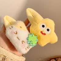 Nouvelle pince à cheveux BB haut de gamme en peluche cristal étoile mignonne faite à la main pour femme, pince latérale de dessin animé, décoration capillaire polyvalente