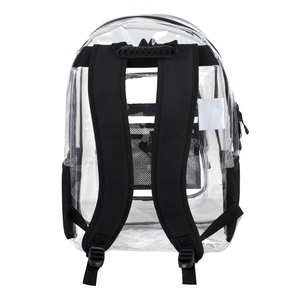 <span class=keywords><strong>Sac</strong></span> <span class=keywords><strong>à</strong></span> <span class=keywords><strong>dos</strong></span> en PVC transparent robuste avec fermeture <span class=keywords><strong>à</strong></span> glissière et sangle renforcée, idéal pour l'université, le travail, toutes saisons - Product Image 4