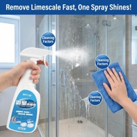 Agent Nettoyant Céramique OEM pour Salle de Bain, Élimination Rapide des Taches de Saleté sur les Sols de Toilettes et des Graisses de Cuisine, Spray de Décontamination et Polissage