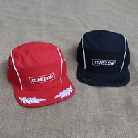 Casquette 5 panneaux en nylon imperméable de haute qualité, logo brodé personnalisé, casquette de sport réglable, casquette unisexe pour le camping, casquette à visière plate, OEM