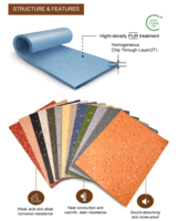 Rollos de vinilo de piso de sala limpia de cerámica antiestática PVC homogéneo transparente diseño gráfico moderno interior