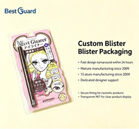 Confezione Blister Trasparente in PET Ecologico Personalizzata, Spessore 1mm, per Esposizione al Dettaglio di Penne Cosmetiche per Eyeliner