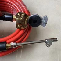 Kits de tuyaux de gonflage d'air pour camion OEM 3/8 "ID 50ft WP 300PSI tuyau de compresseur d'air en PVC avec pince à main et mandrin d'air pour remplir les pneus de voiture