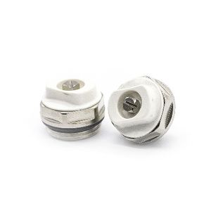 Valve de purge de radiateur réglable en laiton nickelé de 1/2 po pour chauffages domestiques - Product Image 1