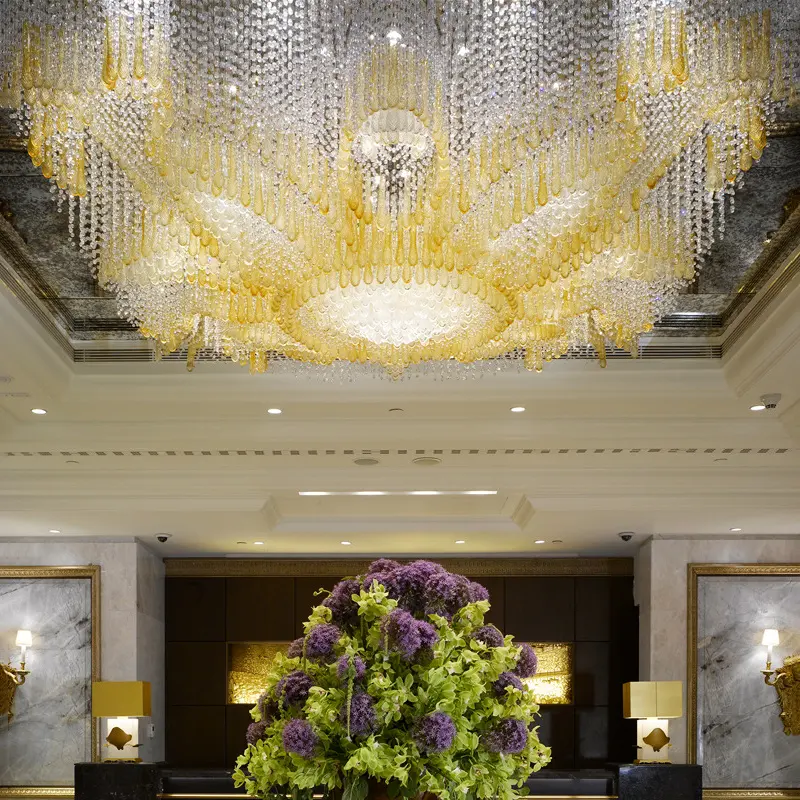 Modern Crystal Chandeliers Ceiling lamp luxury lighting luxury Crystal Hotel Lobby led pendant Lamps