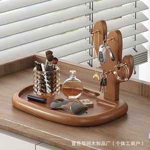 Wooden Storage <b>Rack</b> For Entryway Key Watch <b>Glasses</b> Desktop Organizer Standing Type Rectangle Solid Wood Display <b>Rack</b> - Product Image 2