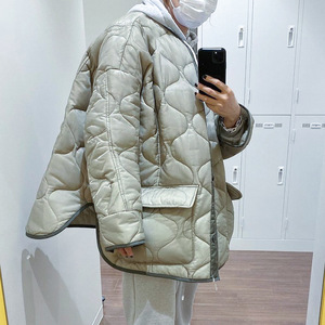 Parka corto verde invernale da donna Casual a maniche lunghe cappotti <span class=keywords><strong>senza</strong></span> colletto da donna con tasca spessa giacca calda top da donna - Product Image 5