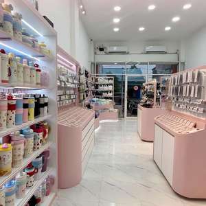 Custom Eco-Friendly LED Lit Personal <b>Care</b> Beauty Accessories Display Cabinet Modern Retail Island Stand Luxury Store Furniture - Product Image 6