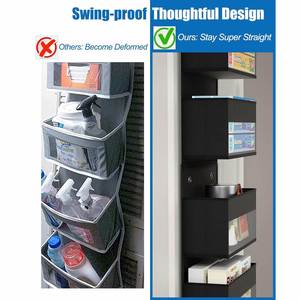 Door-Mounted Storage Rack, 6-Tier Bedroom Storage Rack, Multi-Tier Fabric Storage Rack for Behind Doors, Modular and Detachable - Product Image 5