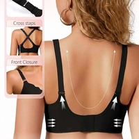 Soutien-gorge Jelly sans couture pour femme, sans armatures, design de soutien, effet push-up Jelly, grandes tailles, bonnets profonds, bretelles réglables, bord festonné