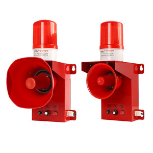Voice Broadcast Audible Visual Alarm High Decibel <b>Speaker</b> LED Flashing Warning Light Wireless Remote Control - Product Image 1