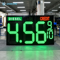 Module de changement de prix LED numérique extérieur personnalisé pour station-service, armoire métallique robuste, panneau d'affichage des prix de carburant