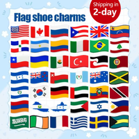 Nouveaux Accessoires de Sabots Personnalisés en PVC 2D pour Sandales DIY Drapeaux Nationaux Australie Philippines Breloques de Chaussures – Vente en Gros pour l'Australie